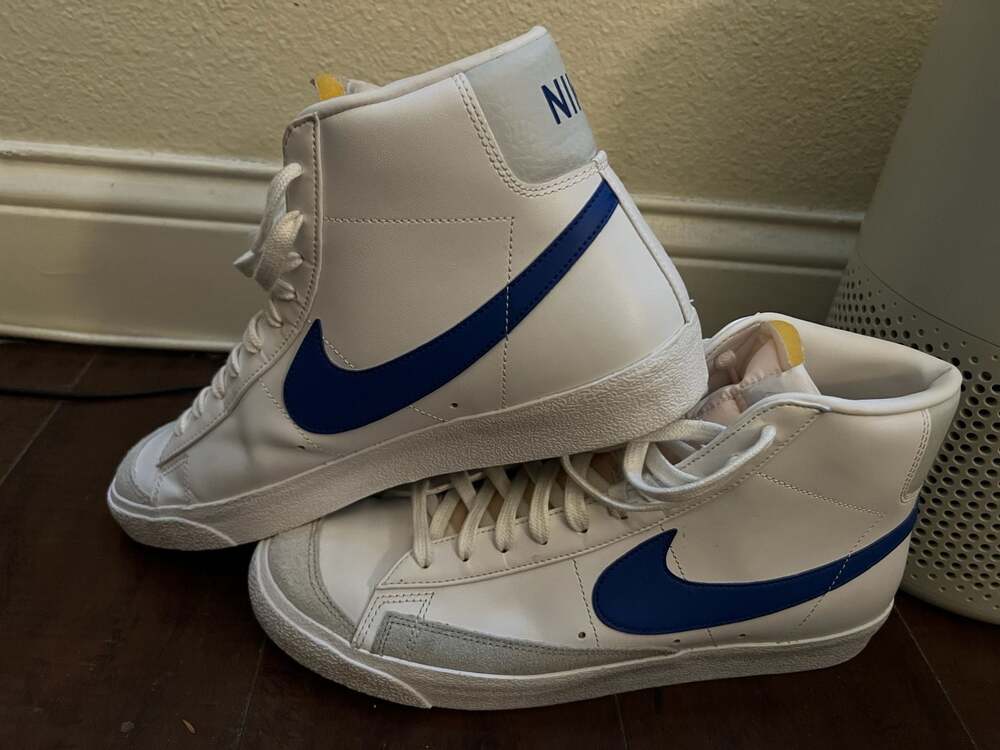 Nike Blazer Mid '77 Vintage White/Game Royal Sneakers - Picture 3 of 6